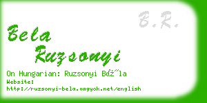 bela ruzsonyi business card